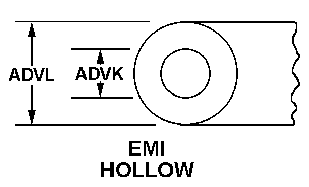 EMI HOLLOW style nsn 5999-01-053-4306