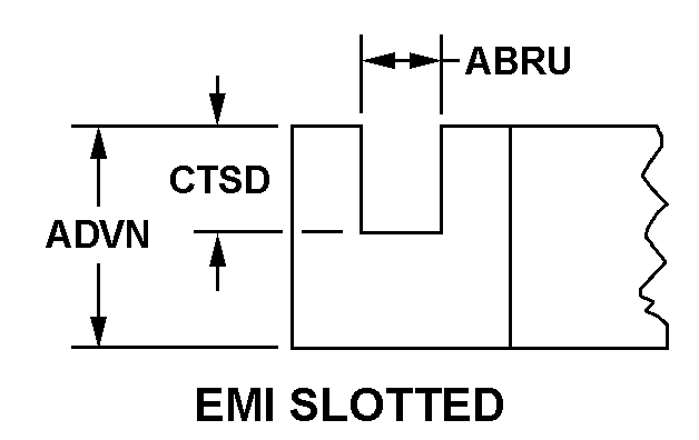EMI SLOTTED style nsn 5999-01-217-9783