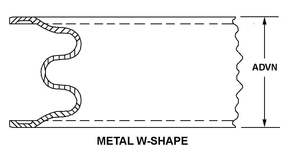 METAL W-SHAPE style nsn 5330-01-528-4787