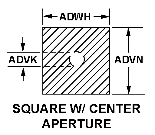 SQUARE WITH CENTER APERTURE style nsn 5330-01-435-0558