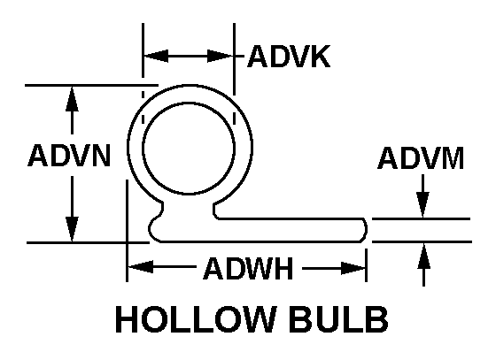HOLLOW BULB style nsn 5330-01-132-2210