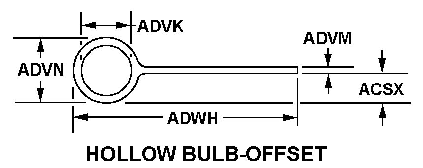 HOLLOW BULB-OFFSET style nsn 5330-01-107-2766