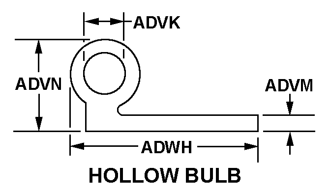 HOLLOW BULB style nsn 5330-01-228-9553