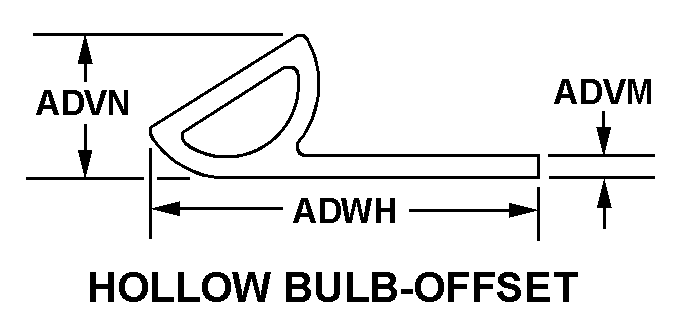 HOLLOW BULB-OFFSET style nsn 5330-01-041-4802