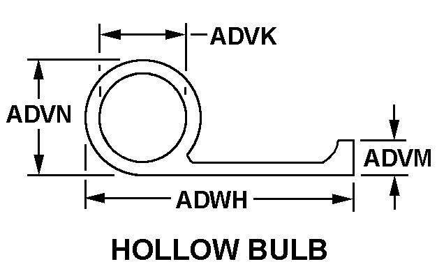 HOLLOW BULB style nsn 5330-01-228-9553