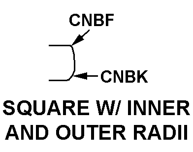 SQUARE W/ INNER AND OUTER RADII style nsn 5330-00-941-1388