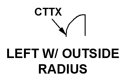 LEFT W/ OUTSIDE RADIUS style nsn 5330-00-762-6124