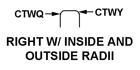 RIGHT W/ INSIDE AND OUTSIDE RADII style nsn 5330-00-151-4360