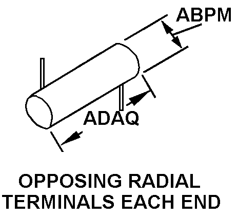 OPPOSING RADIAL TERMINALS EACH END style nsn 5905-00-011-3802