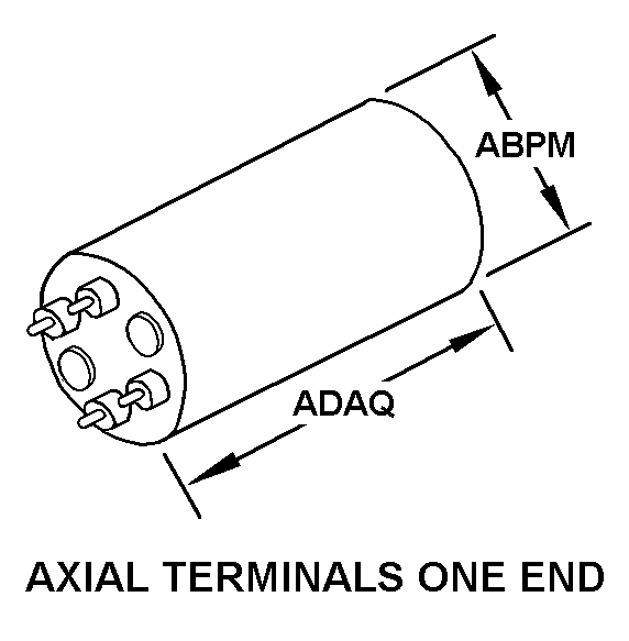 AXIAL TERMINALS ONE END style nsn 5905-01-256-3820