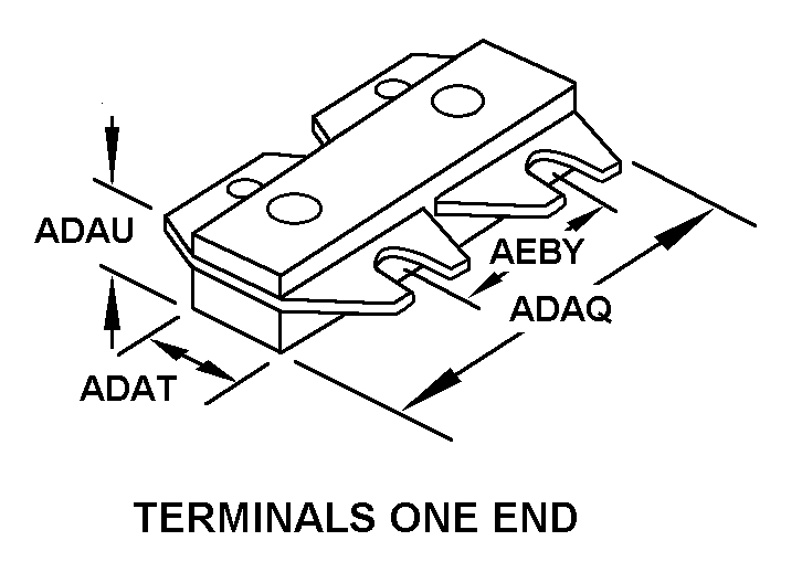 TERMINALS ONE END style nsn 5905-00-642-4345