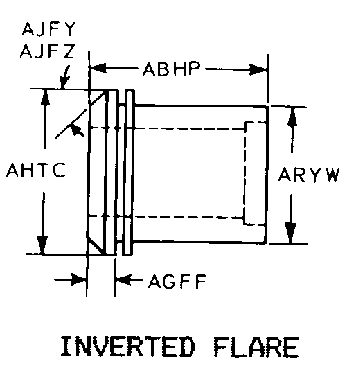 INVERTED FLARE style nsn 4730-01-626-8001