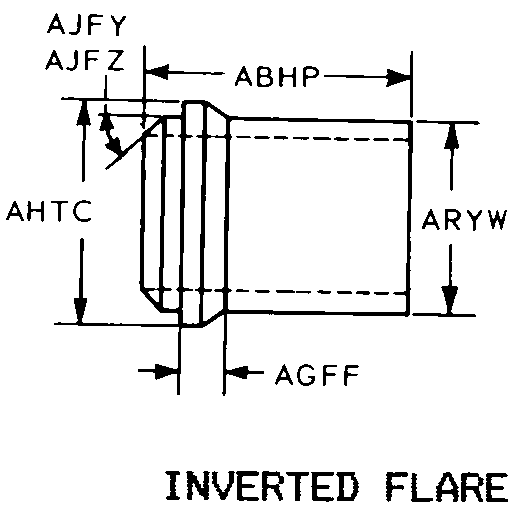 INVERTED FLARE style nsn 4730-01-164-7307