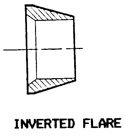 INVERTED FLARE style nsn 4730-01-626-8001