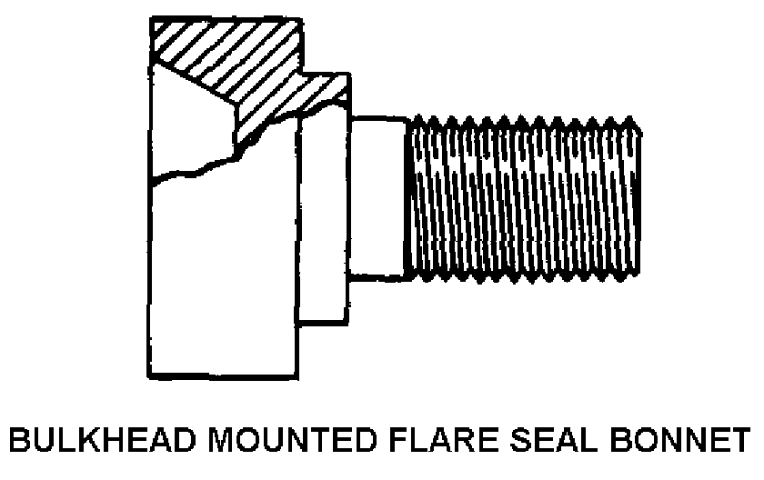 BULKHEAD MOUNTED FLARE SEAL BONNET style nsn 4730-01-242-7784