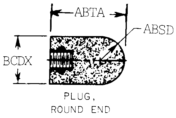 PLUG, ROUND END style nsn 5130-00-883-6253