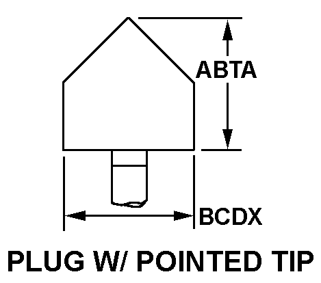 PLUG W/ POINTED TIP style nsn 3460-00-216-6123