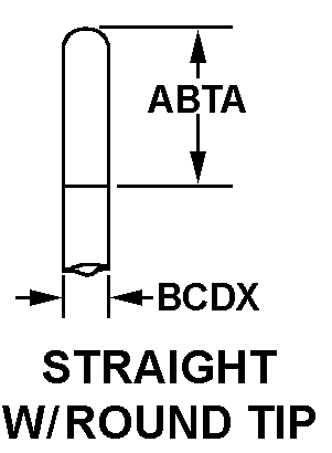 STRAIGHT W/ROUND TIP style nsn 6520-01-276-4551