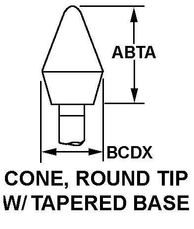 CONE,ROUND TIP W/TAPERED BASE style nsn 5130-00-393-0579
