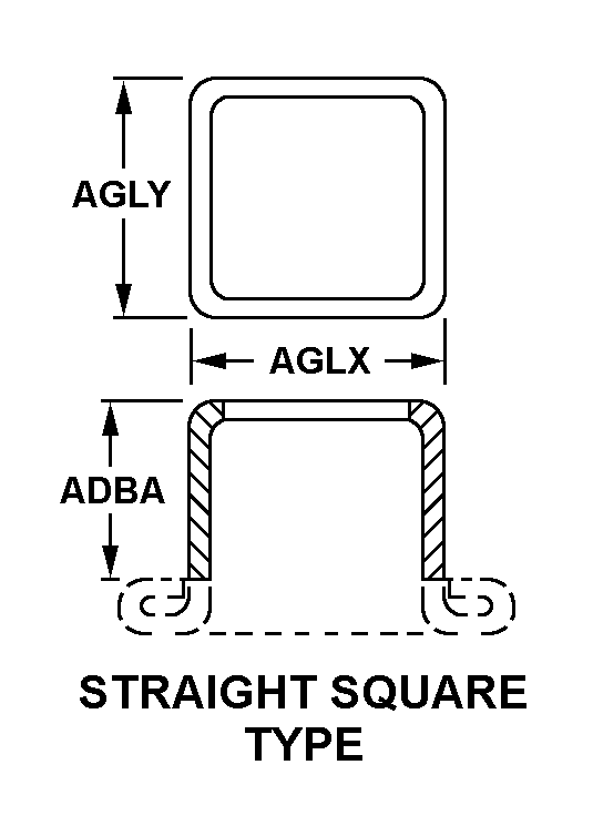 STRAIGHT SQUARE TYPE style nsn 5325-01-451-9096