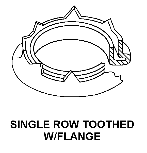 SINGLE ROW TOOTHED W/ FLANGE style nsn 5325-00-810-7708