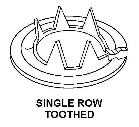 SINGLE ROW TOOTHED style nsn 5325-00-262-9193