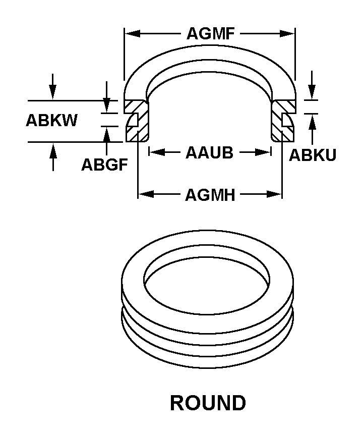 ROUND style nsn 5325-01-439-5153