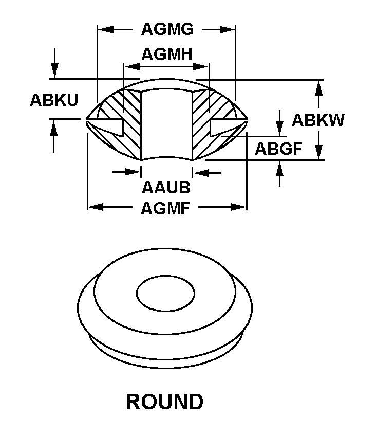 ROUND style nsn 5325-01-162-5363