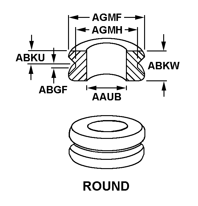 ROUND style nsn 5325-01-439-5153