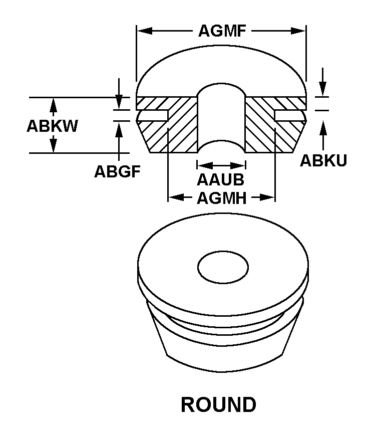 ROUND style nsn 5325-01-615-7867