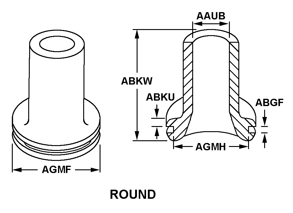 ROUND style nsn 5325-01-618-0533