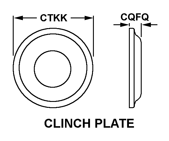 CLINCH PLATE style nsn 5325-01-028-5881