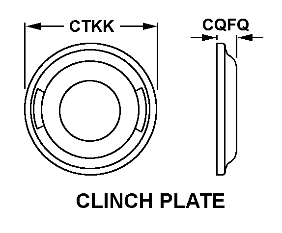 CLINCH PLATE style nsn 5325-01-028-5881