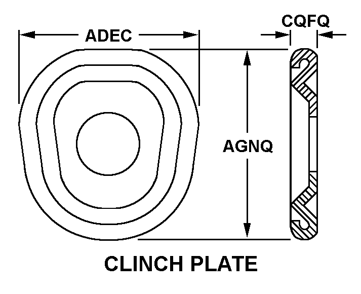 CLINCH PLATE style nsn 5325-00-616-4680