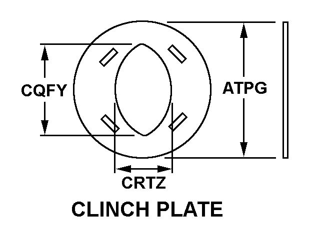CLINCH PLATE style nsn 5325-01-176-0619