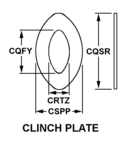 CLINCH PLATE style nsn 5325-00-371-8109