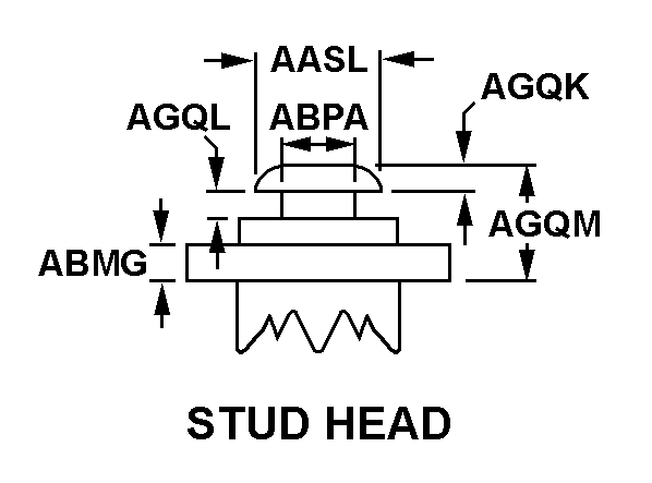 STUD HEAD style nsn 5325-00-805-2938