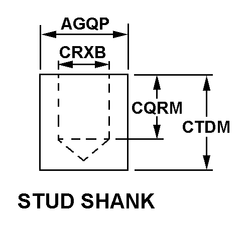 STUD SHANK style nsn 5325-00-605-8446