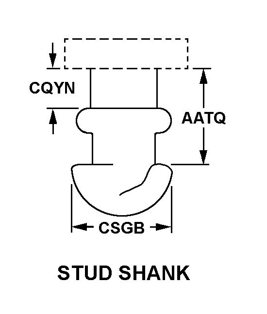 STUD SHANK style nsn 5325-01-524-6600