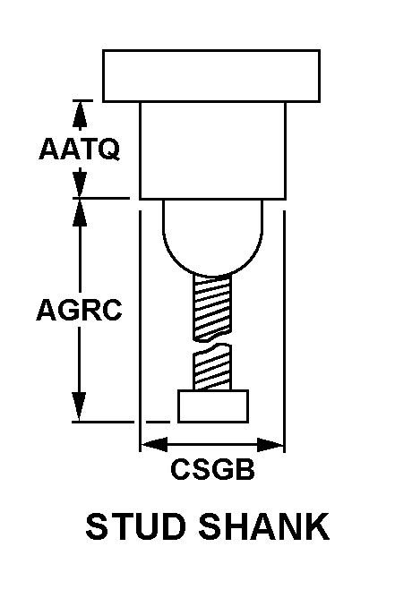 STUD SHANK style nsn 5325-01-162-0077