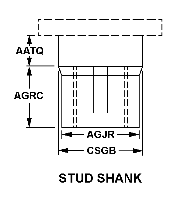 STUD SHANK style nsn 5325-01-626-6768