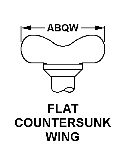 FLAT COUNTERSUNK WING style nsn 5325-01-047-1117