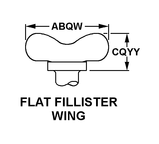 FLAT FILLISTER WING style nsn 5325-00-813-3229