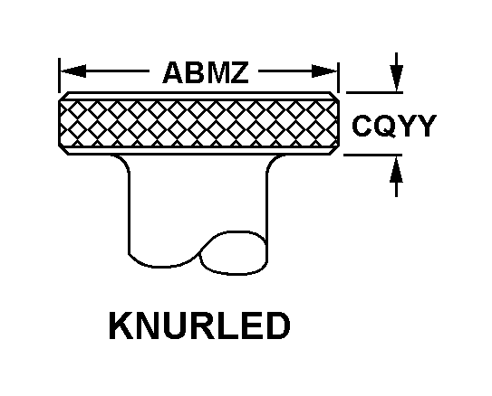 KNURLED style nsn 5325-01-186-3521