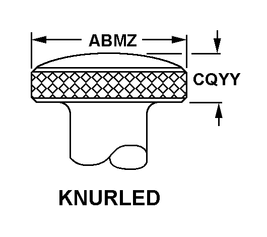 KNURLED style nsn 5325-01-186-3521