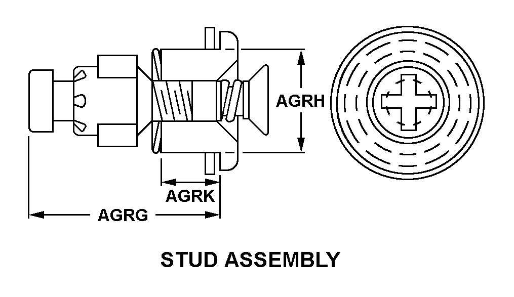 STUD ASSEMBLY style nsn 5325-01-284-5800