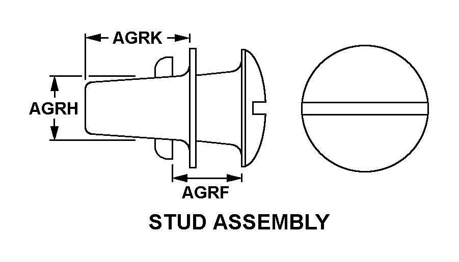 STUD ASSEMBLY style nsn 5325-00-421-6734