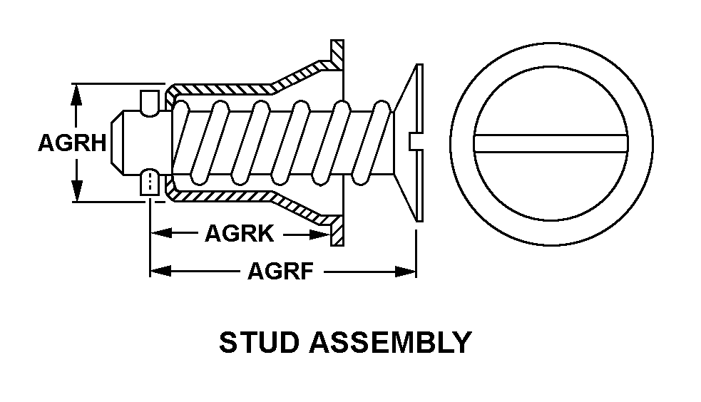 STUD ASSEMBLY style nsn 5325-01-173-1787