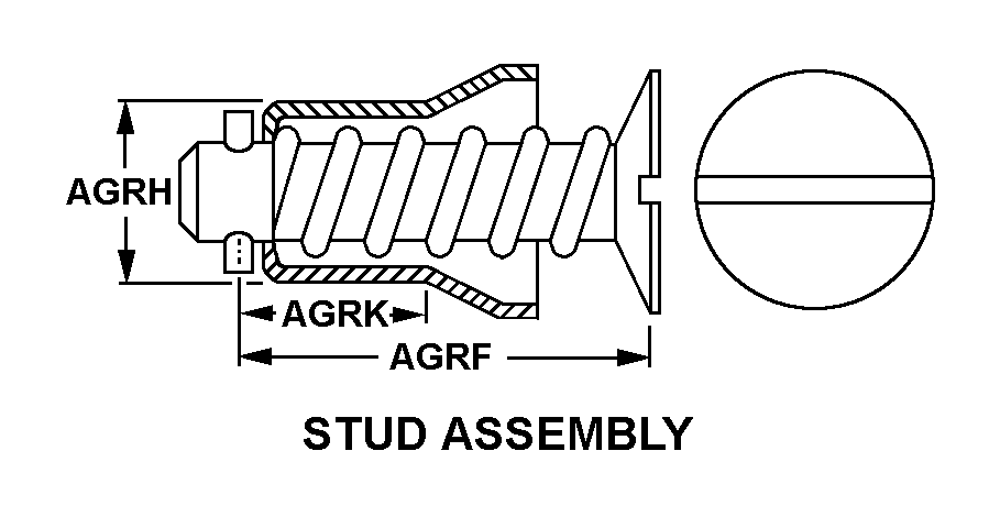 STUD ASSEMBLY style nsn 5325-00-811-8752