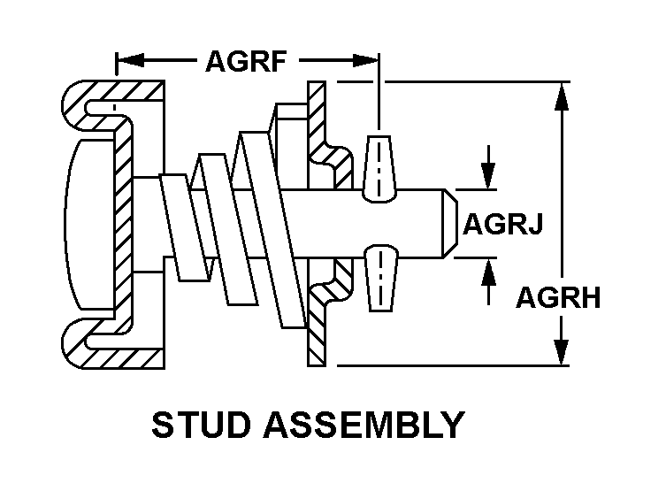 STUD ASSEMBLY style nsn 5325-01-396-8336